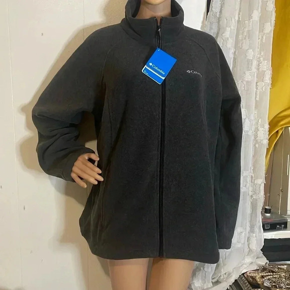 Columbia Full zip gray Sweater size 1X - Picture 3 of 16